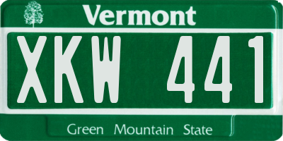VT license plate XKW441