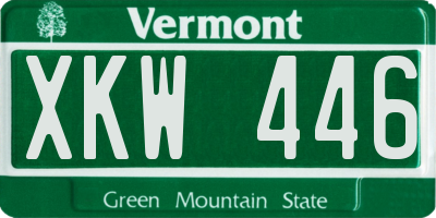 VT license plate XKW446