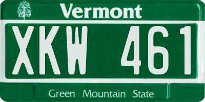 VT license plate XKW461
