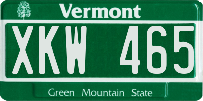 VT license plate XKW465