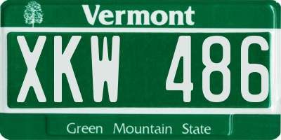 VT license plate XKW486
