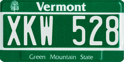 VT license plate XKW528