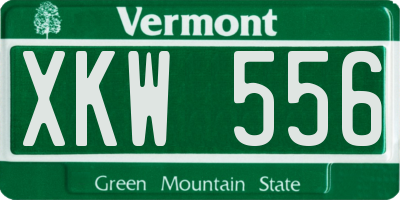 VT license plate XKW556