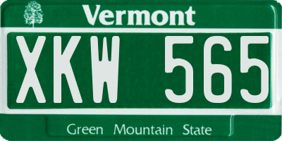 VT license plate XKW565