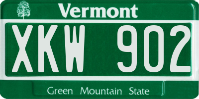 VT license plate XKW902