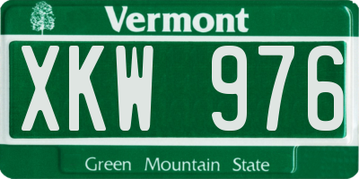 VT license plate XKW976