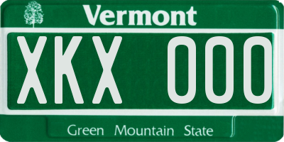 VT license plate XKX000