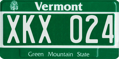 VT license plate XKX024
