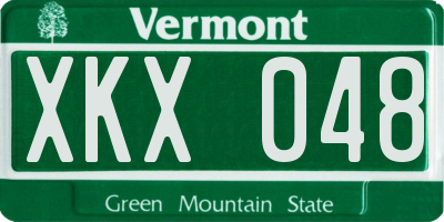 VT license plate XKX048