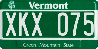 VT license plate XKX075