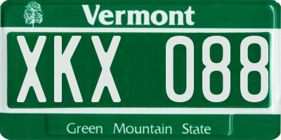 VT license plate XKX088
