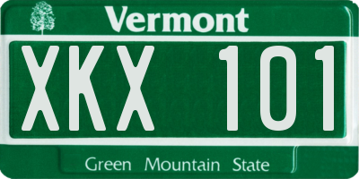 VT license plate XKX101