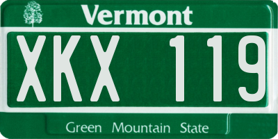 VT license plate XKX119