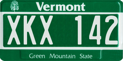 VT license plate XKX142