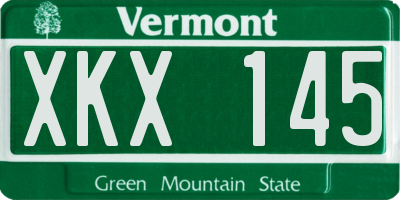 VT license plate XKX145