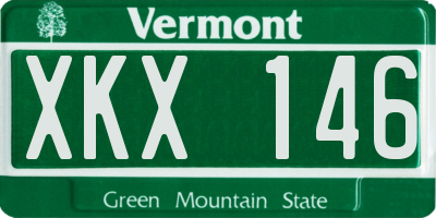VT license plate XKX146