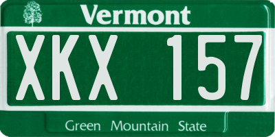 VT license plate XKX157