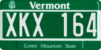 VT license plate XKX164