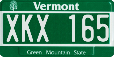 VT license plate XKX165