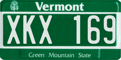 VT license plate XKX169
