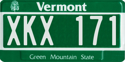 VT license plate XKX171