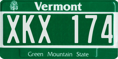VT license plate XKX174