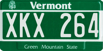 VT license plate XKX264