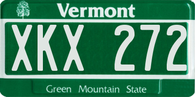 VT license plate XKX272