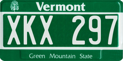 VT license plate XKX297