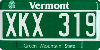 VT license plate XKX319