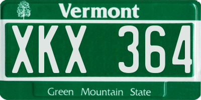 VT license plate XKX364