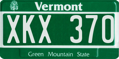 VT license plate XKX370