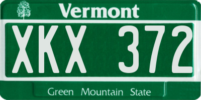 VT license plate XKX372