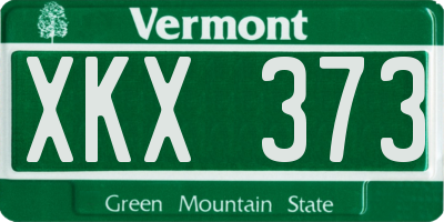 VT license plate XKX373