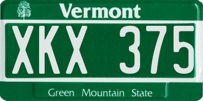 VT license plate XKX375