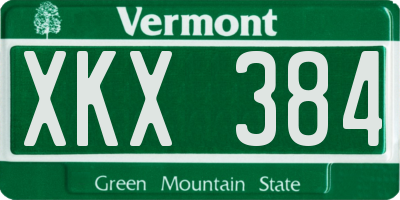 VT license plate XKX384
