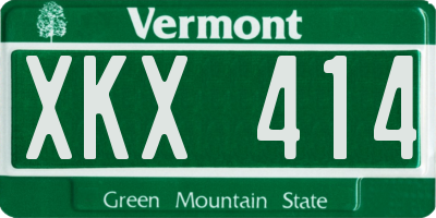 VT license plate XKX414