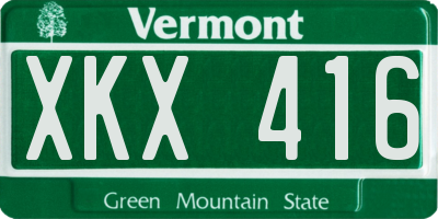 VT license plate XKX416