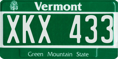 VT license plate XKX433