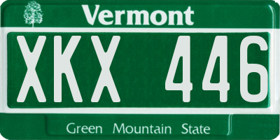 VT license plate XKX446
