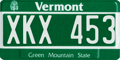 VT license plate XKX453