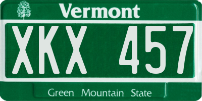 VT license plate XKX457
