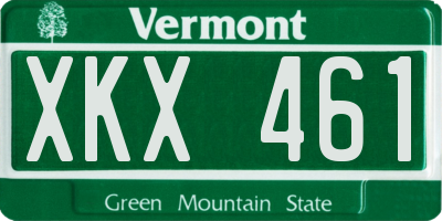 VT license plate XKX461
