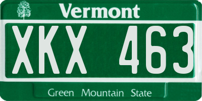 VT license plate XKX463