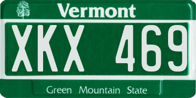 VT license plate XKX469