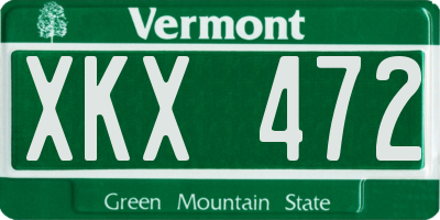 VT license plate XKX472