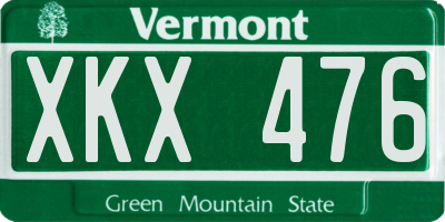 VT license plate XKX476
