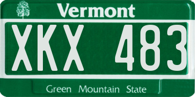 VT license plate XKX483