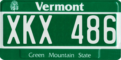 VT license plate XKX486