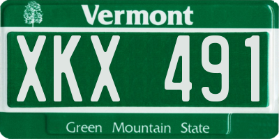 VT license plate XKX491